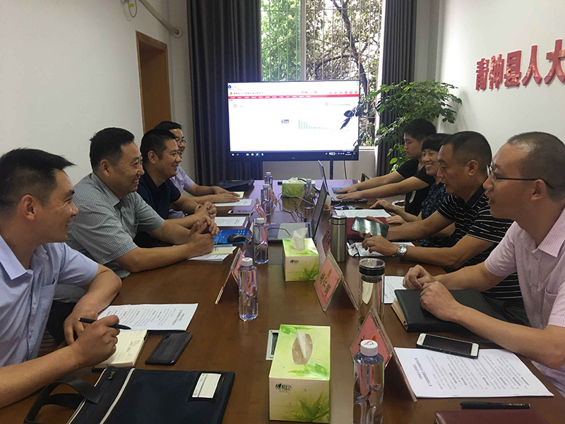 武山县人大莅青考察预算联网监督平台建设工作