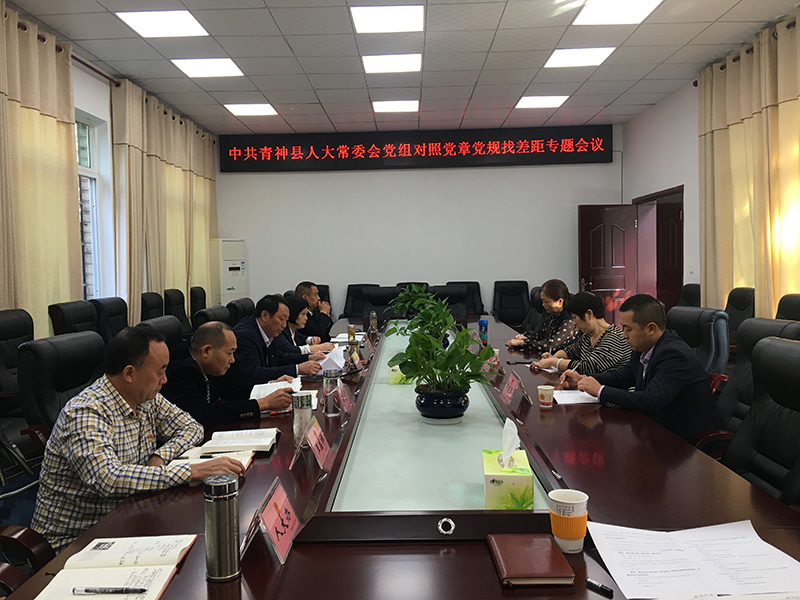 中共青神县人大常委会党组 召开对照党章党规找差距专题会议